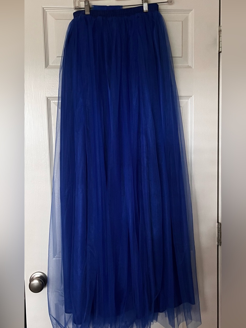 Royal Blue Sheer Maxi Tulle Skirt